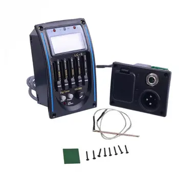 

5-Band EQ Equalizer System Acoustic Guitar Preamp Piezo Pickup LCD Screen Tuner
