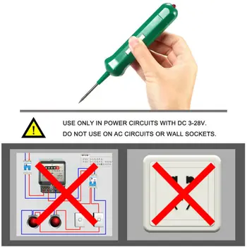 

Green Circuit Tester 12V Cordless Electrical Detector Automotive Replacement