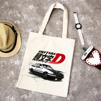 

Drift Japanese Anime Print Reusable Shopping Bag Women Canvas Tote Bags Printing Eco Bag Cartoon Shopper Shoulder Bags