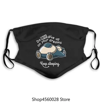 

Keep Dreaming mask for Women Snorlax pok mon Anime masks Tumblr maskss Top Hip Hop Round Neck Cotton Female Clothes Graphi pm2.5