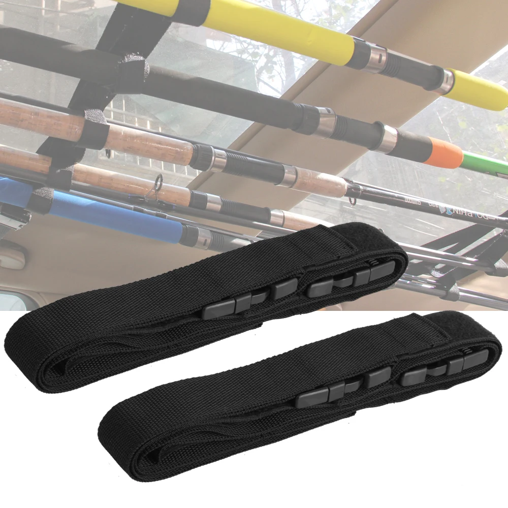 2Pcs Fishing Rod Saver Foldable Adjustable Vehicle Rod Carrier Car