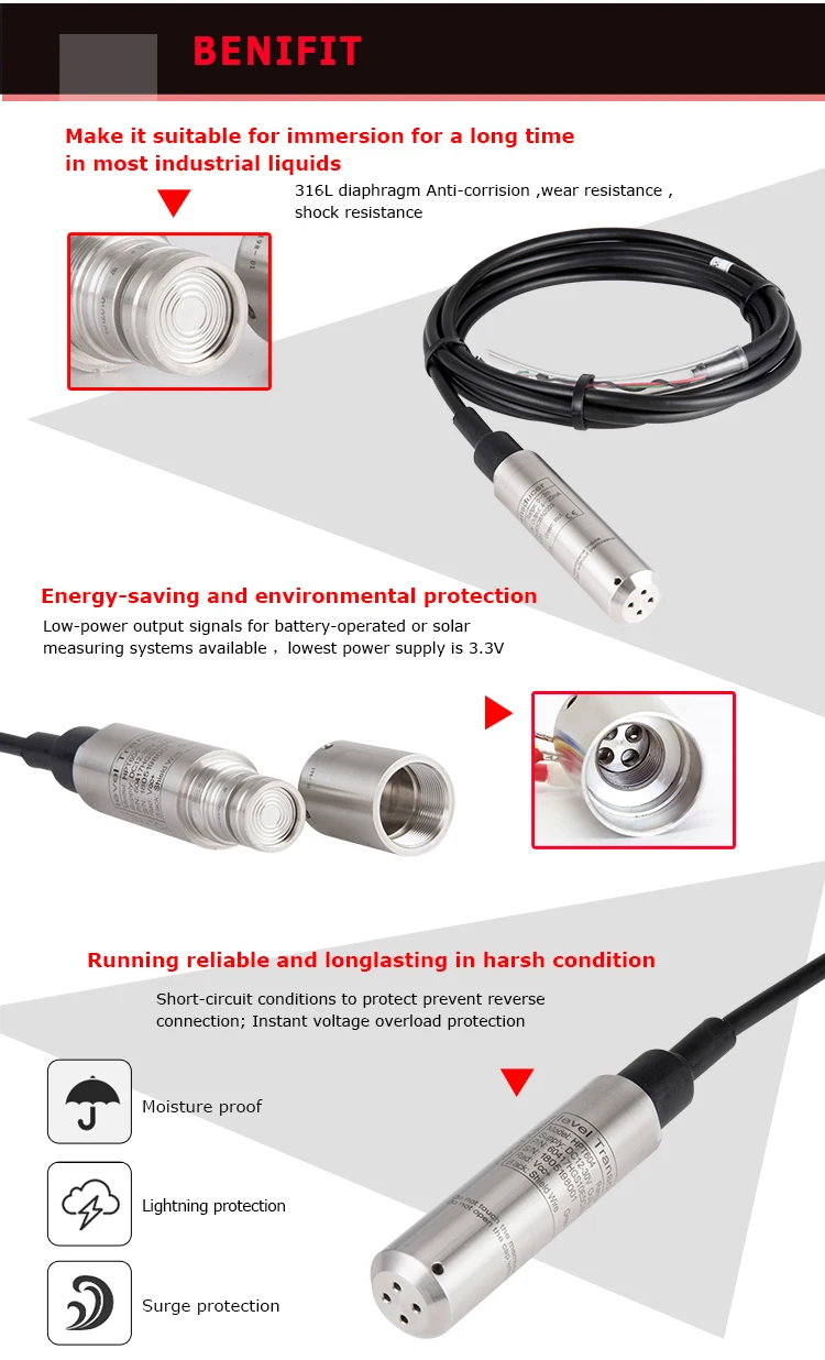 8M Digital Waster Water Acid Fuel Liquid Tank Level Sensor