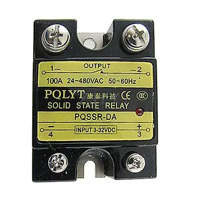 

DC to AC Solid State Relay SSR DC-AC 100A 3-32VDC / 24-480VAC