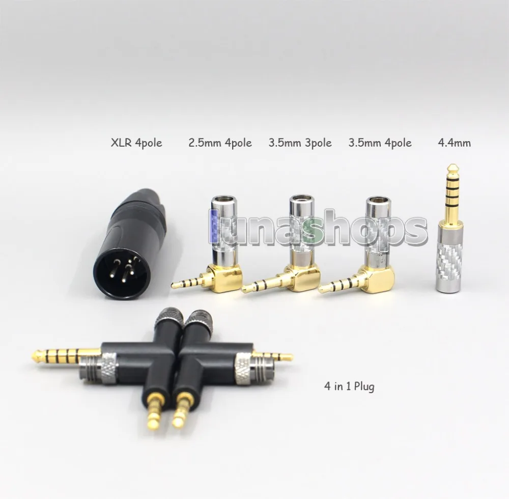 LN006437 99% чистого серебра 8 ядер 2,5 мм 4,4 мм 3,5 мм XLR наушники кабель для Etymotic ER4 XR SR ER4SR ER4XR