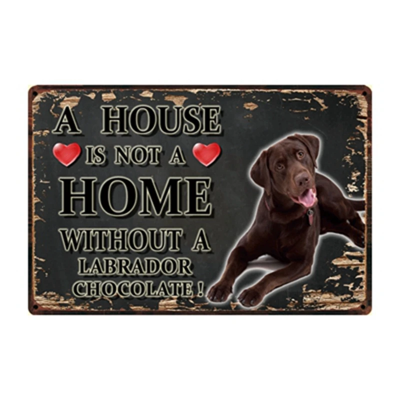 [Kelly66] Домашние животные собака Doberman Золотой Лабрадор металлический знак оловянный плакат табличка для домашнего декора настенная живопись 20*30 см размер Dy92 - Цвет: y-3135