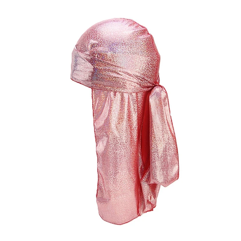 A Silk Headscarf Caps Beach Hats Long Tail Pearls Clothing Accessories - Цвет: A