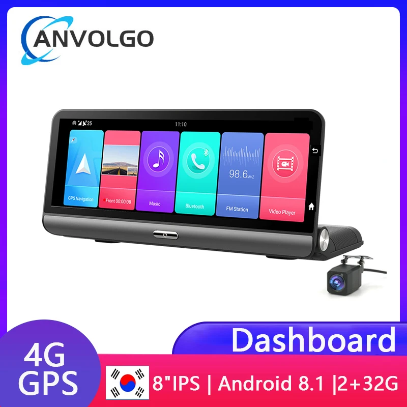 Видеорегистратор автомобильный 8 дюймов Android 1 2 + 32 ГБ GPS-навигация 1080P | Автомобили