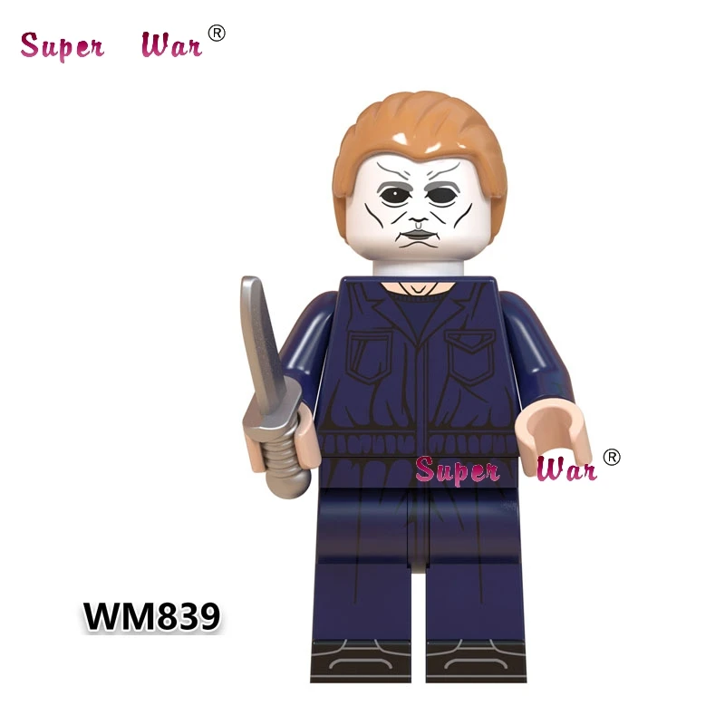 WM839 50 шт. тематическая серия ужасов Хэллоуин детская игра Beeteljuice BILLY Black Friday Джейсон, Фредди зомби строительный блок детская игрушка - Цвет: WM839