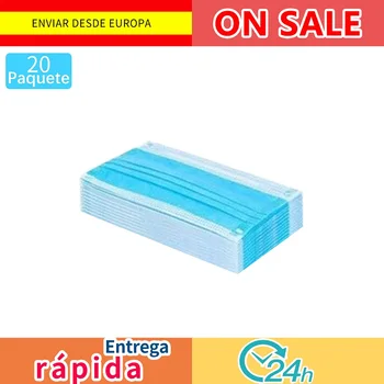 

20pcs Earloop Mask Disposable Nonwove 3 Layer Ply Filter Mask mouth Face mask filter safe Breathable dustproof Protective masks