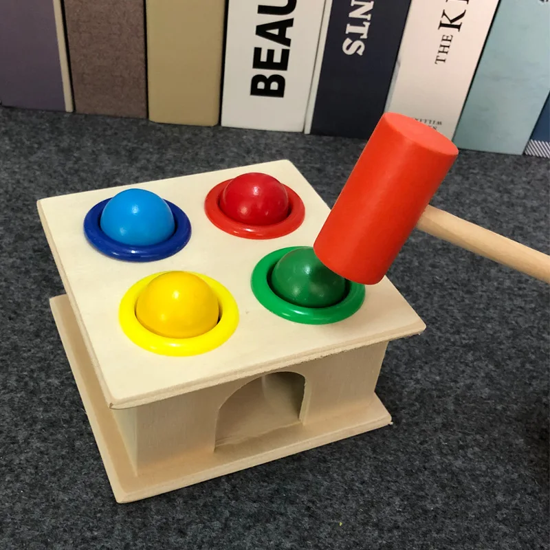 Hammer Box Piling Table Teaching Aids 1-2-3 Years Old Baby Early Childhood Education Children's Colorful Intellectual Toys