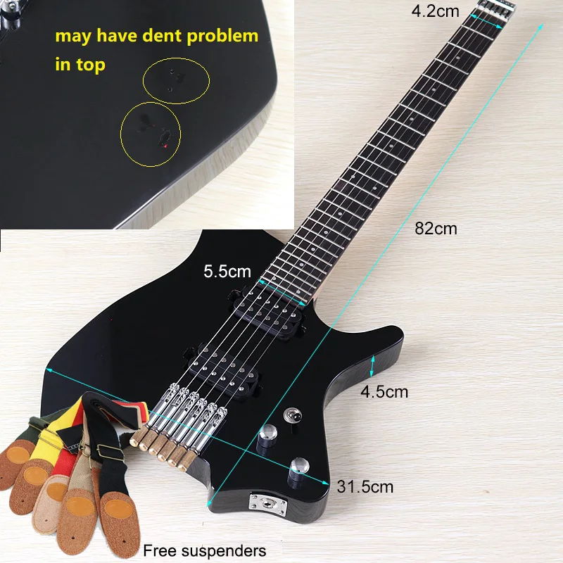 Flame Maple Skin Electric Guitar 6 Strings Guitar 39 Inch Solid Okoume