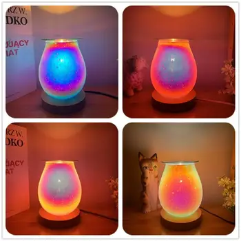

3D Glass Electric Wax Melt Warmer Wax Burner Melter Fragrance Warmer for Home Office Bedroom Living Room Gifts & Decor