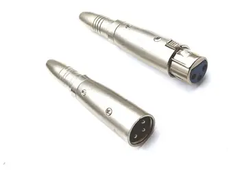 

1PCS XLR Male/ Female to 6.35mm 1/4" Mono Female jack Mic CONNECTOR