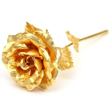 

GOLD ROSE GOLD LEAF CREATIVE FLOWER VALENTINE'S DAY GIFT FOR GIRLFRIEND, LOVERS ROMANTIC CARNATION BIRTHDAY GIFT GOOD LUCK