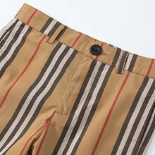 Детская одежда в европейском и американском стиле; шорты в полоску из чистого хлопка; г. Летние новые стильные брюки для мальчиков