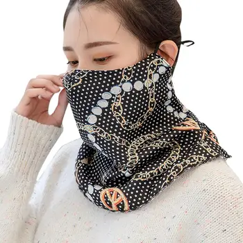 

Women Print Windproof Thicken Half Face Cover Neck Warmer Outdoor Cycling Scarf mascarillas de proteccion Face Shield