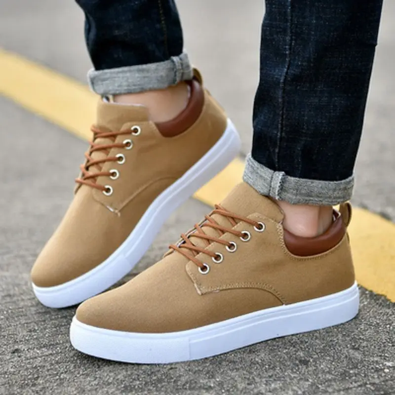 Feerldi-zapatos informales ligeros para Hombre, Zapatillas planas de lona vulcanizadas para caminar, 2021