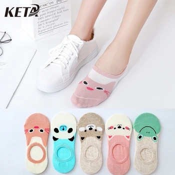 

[KETA] 5Pairs/lot Fashion Cartoon Cute Women Socks Lovely Kawaii Cotton Socks Female Short Ankle Socks Girls Funny Socks Sox