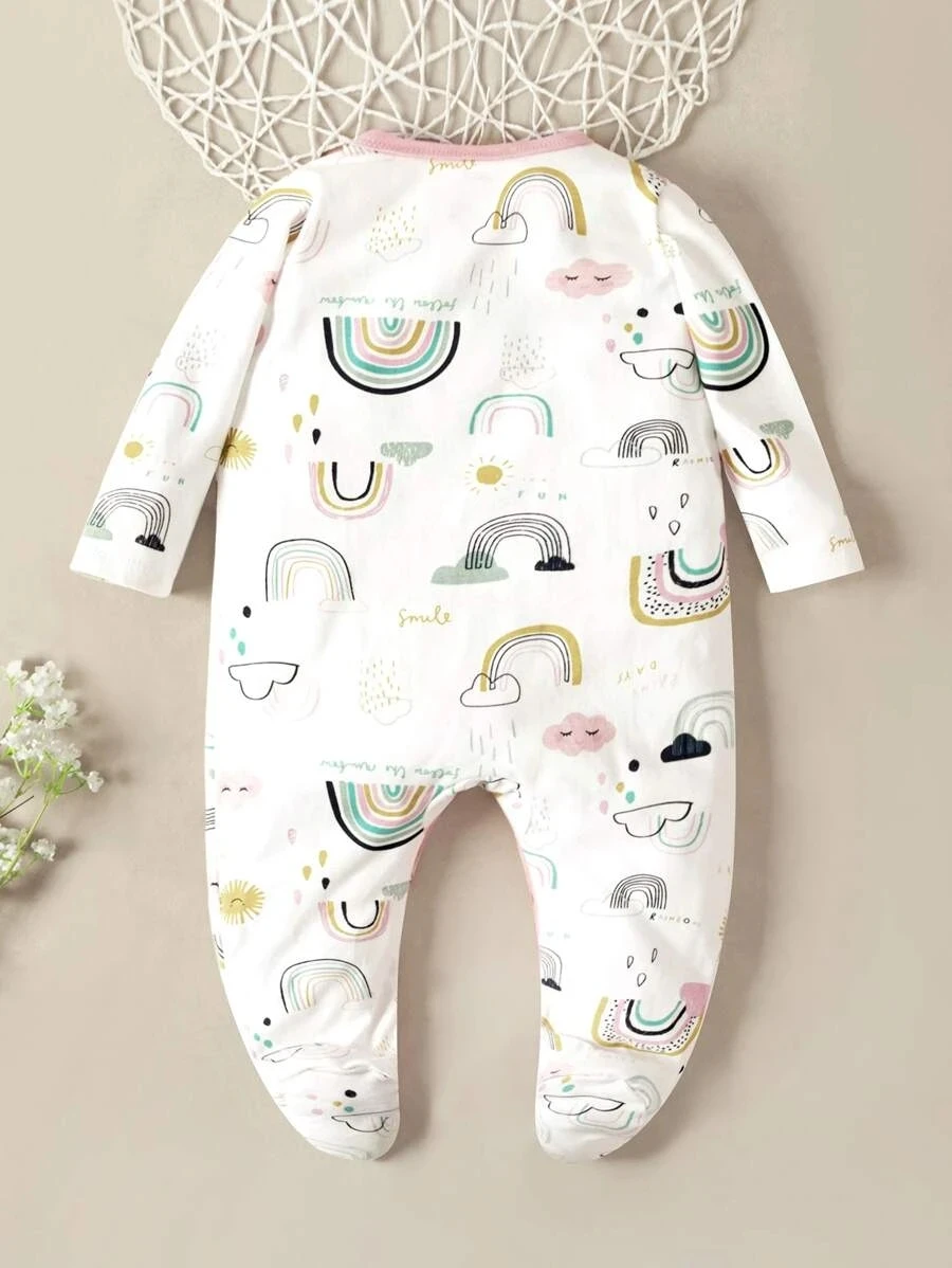 Jumpsuit Newborn Autumn Winter Boys And Girls Cotton Cartoon Fashion Footed Pajama Infant Sleepsuit Newborn Baby Clothes Baby Clothes Baby Sleepsuit