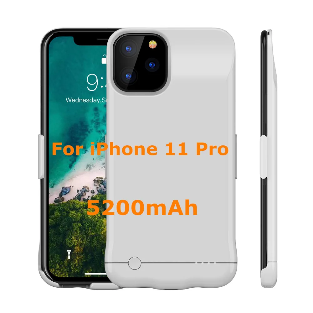 White for 11 Pro NTSPACE ультра тонкий внешний аккумулятор чехол для iPhone 11 Pro батарея Чехол резервного питания зарядное устройство чехол для iPhone 11 Pro Max power Case - Цвет: White for 11 Pro