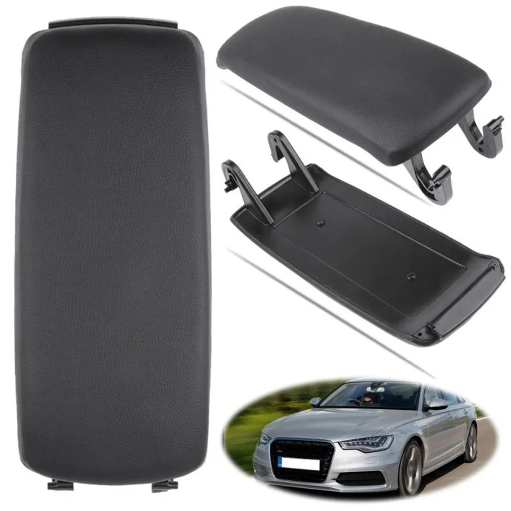 Car Armrest Leather Auto Car Center Console Armrest Lid Cover Cap For Audi A6 C5 0006