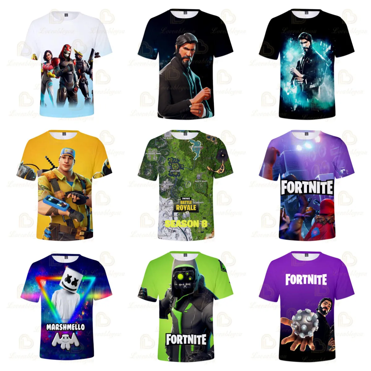 Camiseta de Fortnite para hombres y mujeres, camisa 3D de de dibujos animados para niños y ropa para adolescentes, camiseta de héroe Victory de 6 a 19 años|Camisetas| - AliExpress