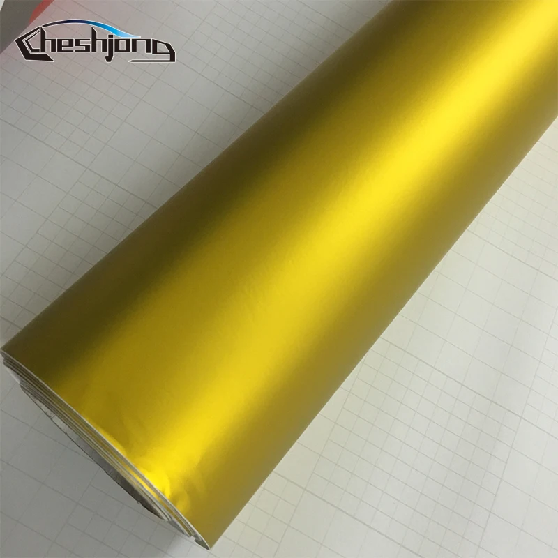 Matte-chrome-Golden-Car-Wrap-Vinyl-Sheet-3