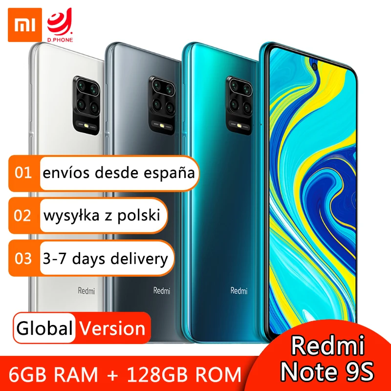 Global Version Xiaomi Redmi Note 9S 6GB 128GB Smartphone Note 9 S Snapdragon 720G 48MP AI Quad Camera 6.67” FHD Dispaly 5020mAh Global Version Xiaomi Redmi Note 9S 6GB 128GB Smartphone Note 9 S Snapdragon 720G 48MP AI Quad Camera 6.67” FHD Dispaly 5020mAh
