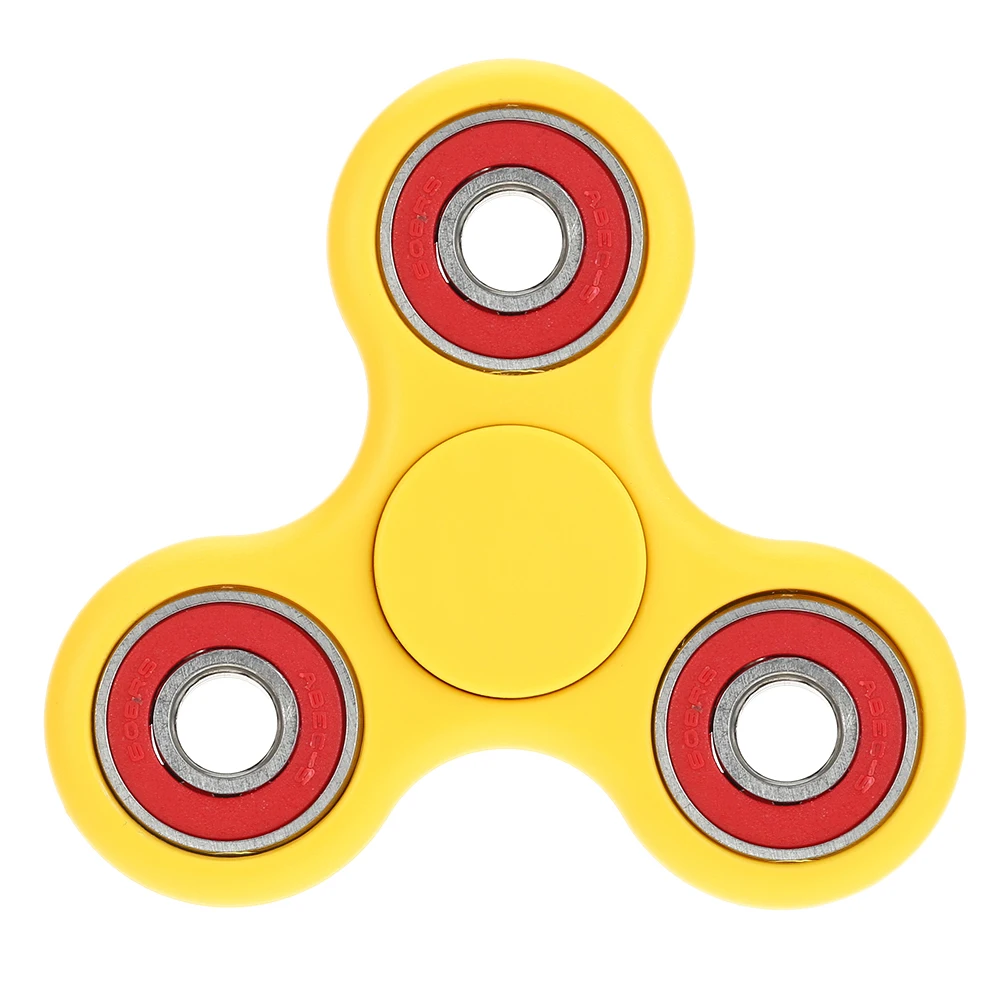 Спиннер для Непоседа rFinger Hilandero Spin Widget Focus Toy EDC Карманный Desktoy треугольник ABS подарок для СДВГ снятие стров - Цвет: yellow red