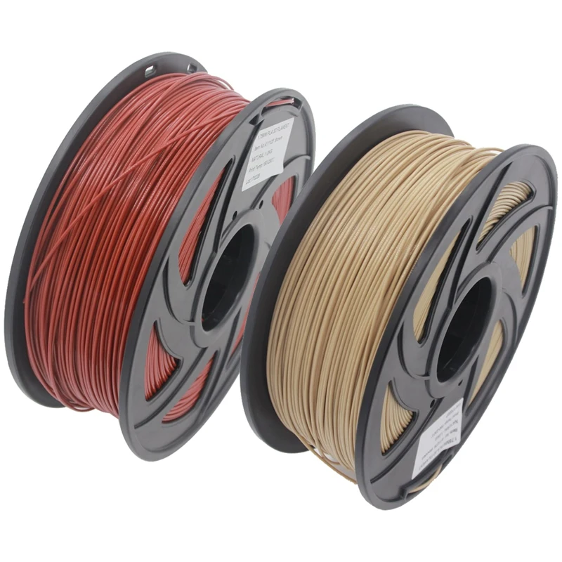 

2Pcs Pla Filament 3D Printer Material Pla Filament 1.75mm Diameter Printing Material Supply 3D Printers 1Kg(2.2Lb)/ Spool(Brown&