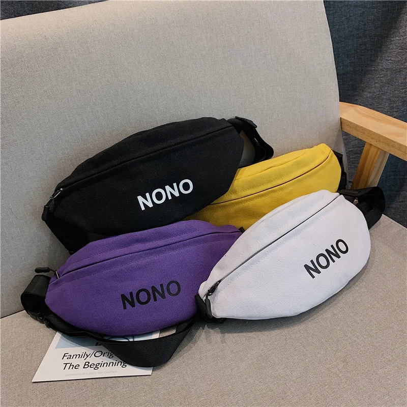 

2019 New Style Korean-style Cool Canvas Chest Bag Women's Summer Versatile Wallet Change Mobile Phone Bag