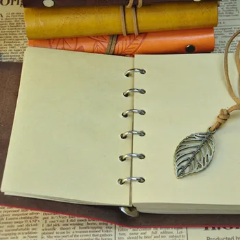 

Classic kraft Paper Strap Leaf Notebook Suitable For Office or School Creative Diary Book Gift Portable Notebook
