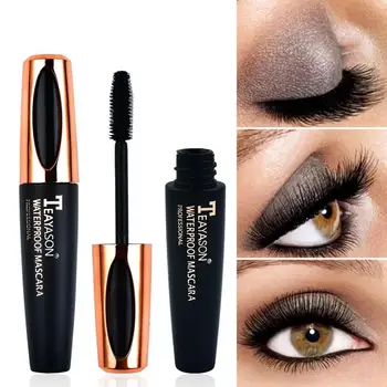 

4D Waterproof Fiber Silk Eyelash Mask 3D Mascara for Eyelash Extension Black Thick Lengthen Cosmetic Eye Lashes Tools