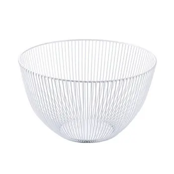 

Simple Design Snacks Candy Basket Desktop Bedroom Kitchen Fruit Basket Decor Iron Hollow Storage Basket