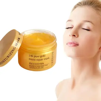

24k Gold Sleeping Mask Collagen Face Mask Cream Moisturizing Acid Shrinkage Pore Skin Care Skin Repair Mask Hyaluronic Care S5P2