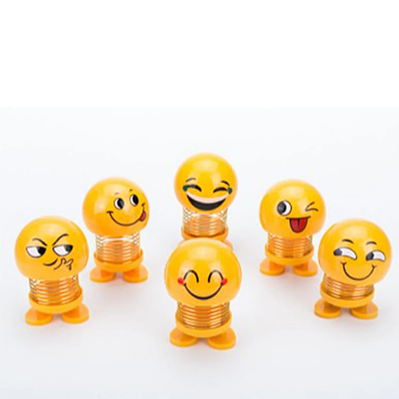 

Car decoration Spring shaking head doll Happy face expression pack