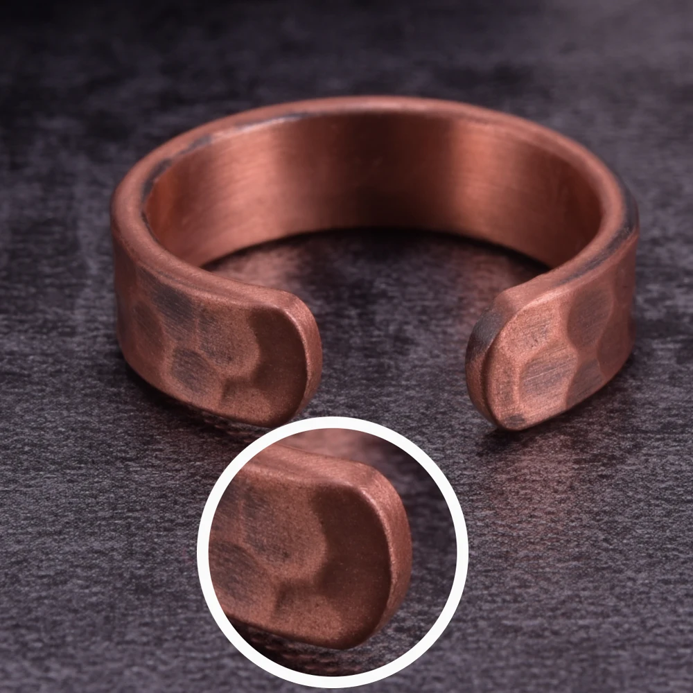 Copper Adjustable Rings Men Vintage Pure Copper Magnetic Health Energy Wedding Bands Open Cuff Finger Men Jewelry Resizable finger ring,silver ring,wedding rings,stainless steel ring,jewelry accessories,ring set,adjustable rings,wedding ring,gold color ring,gold color rings