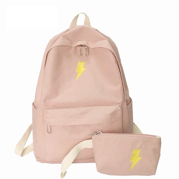 

Fashion Embroidery Women Backpack Large Capacity Student Bag Preppy School Bags For Teenagers Canvas Travel Bags