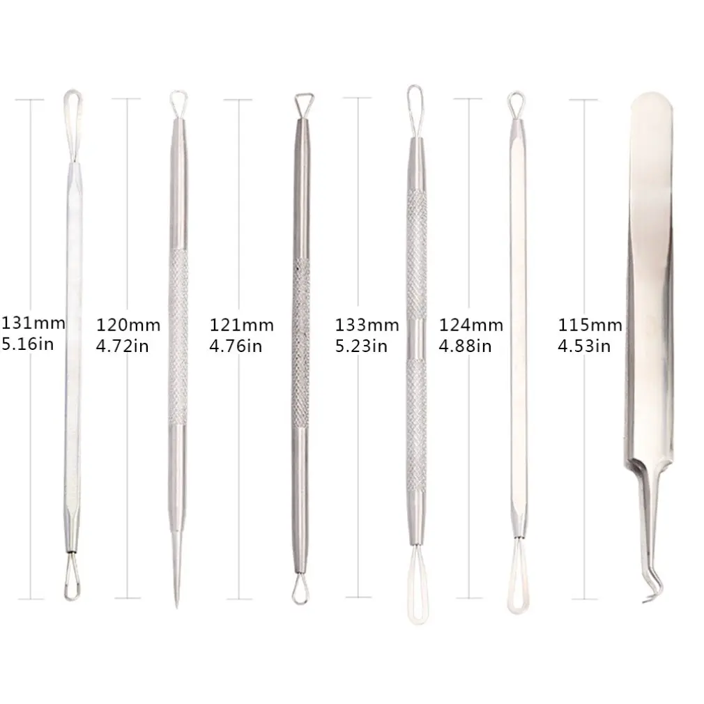Acne Needle Removal Tool Beauty Tool Acne Needle 6-Piece Suit Remove Blackhead Tool Rose Gold Acne Needle