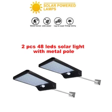 2/4pcs 48 LED Led Solar Light Outdoor Waterproof Lighting for Garden Wall Adjustable Mode Rotable Pole Solar Lamp Emergency Ligh