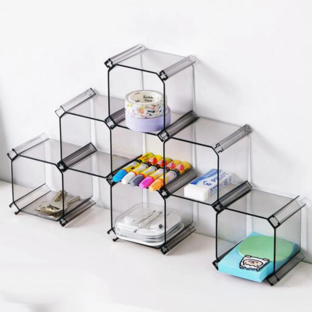 12PC Socks Bras Ties Belts Drawer Closet Shelf Divider Storage Bin Organizer