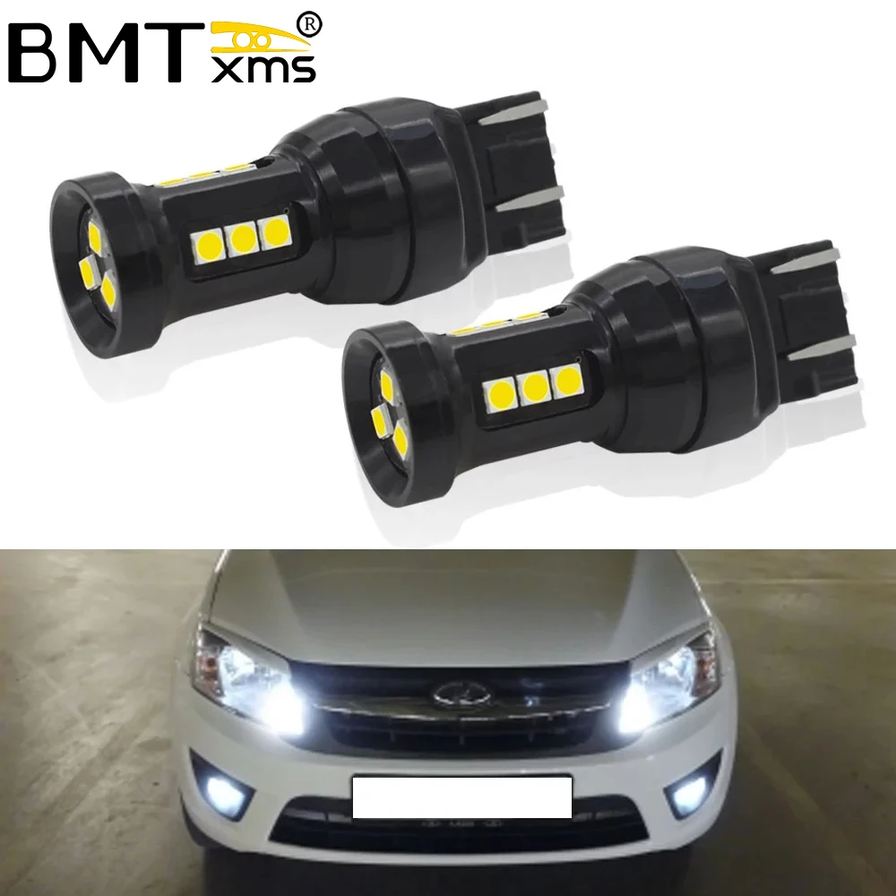BMTxms Canbus T20 7443 W21/5 Вт светодиодный лампы для Lada Granta Веста Калина спереди и сзади