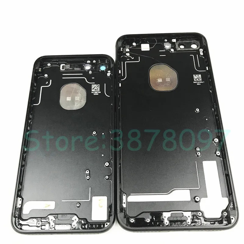 5 шт. Корпус задней батареи для iphone 7 7G 4,7 ''и 7 Plus 5,5'' корпус корпуса задняя крышка батареи чехол с кнопками Sim карты