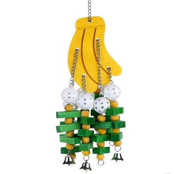 

Wooden Parrot Supplies Grey Parrot Ale Sun Bite Toy Bird Toy Banana String