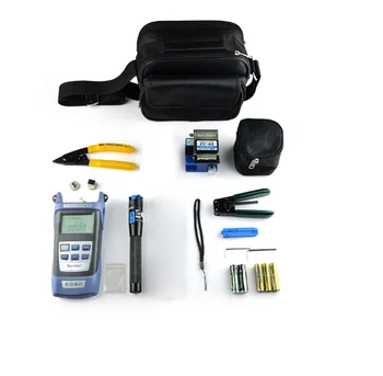 

FTTH Fiber Cold Connection Tool Kit 13 in 1 with FC-6S Fiber Cleaver 10mW Visual Fault