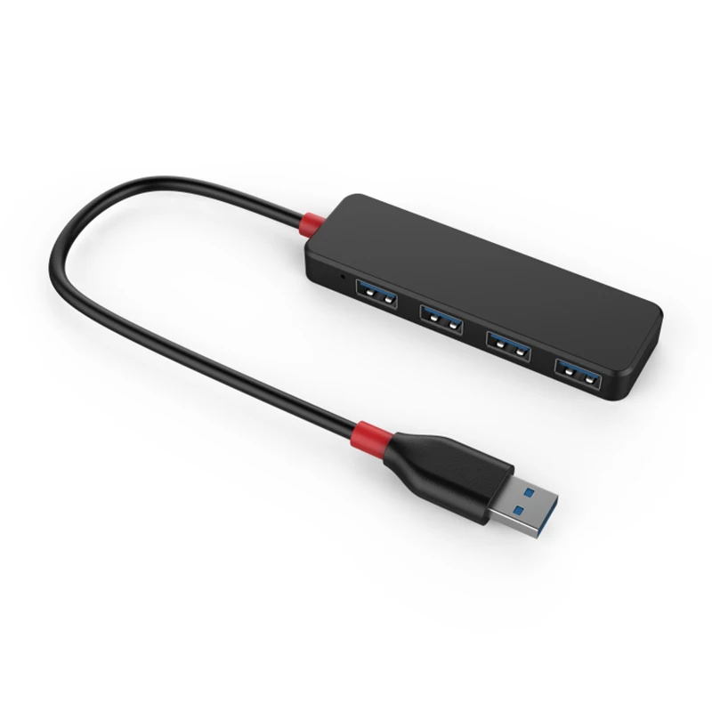 LHMZNIY 4 Порты usb-хаб USB3.0 разветвитель ноутбук расширения док-станция для ультра-тонкий 4 в 1 взаимный обмен данными между компьютером и периферийными устройствами диспенсер для док-станции