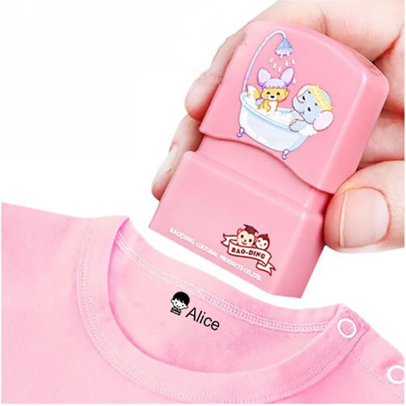 Sello de nombre del bebé hecho a medida para niños, sello de nombre para ropa de estudiante, no es fácil de decolorar, pegatina de sello