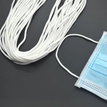 

Mask Elastic Rope 2.5-3mm Round White Elastic Band Mask Oil Core Belt Rope Handmade DIY Protective Clothing Accessories