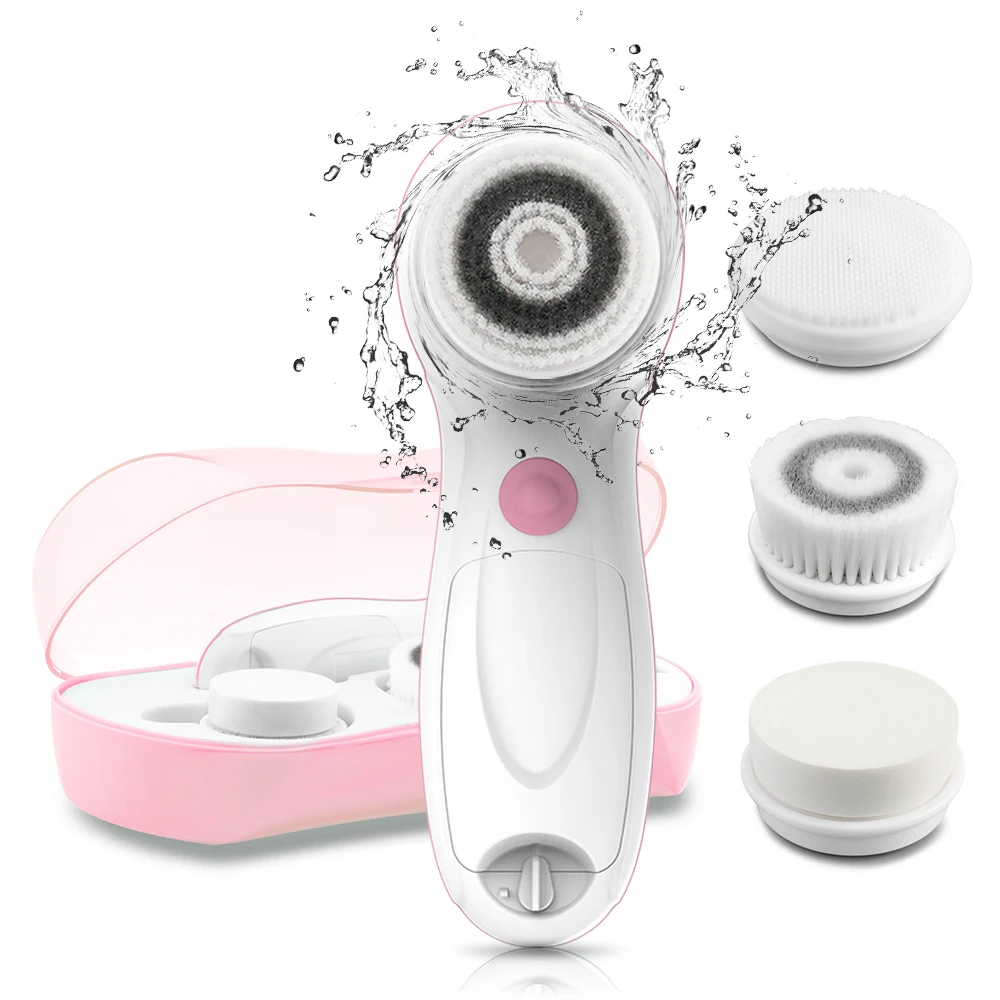 

Face Cleansing Brush, TOUCHBeauty Waterproof Facial Spin Brush Set with 3 Brush Heads for Deep Cleansing, Gentle Exfoliating