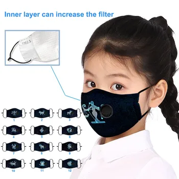 

2PCs Child And Adult Face Covers Novelty Face-mask Kids 12 Constellation Print Adjustable Can use Filters Face Cover mascarillas